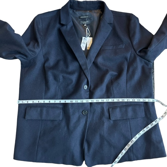 Talbots Womens Navy Blue Wool‎ Blend Two Button Blazer Size 22W NWT - Picture 11 of 15